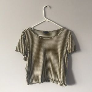 Green and white stripes t-shirt size XL